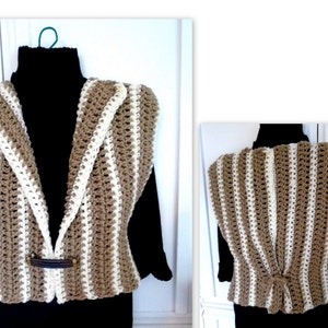 CROCHET PATTERN, Shrug Vest, child - women- teen, S to 4XL, Beginner level, #827 , Bolero pattern, clothing