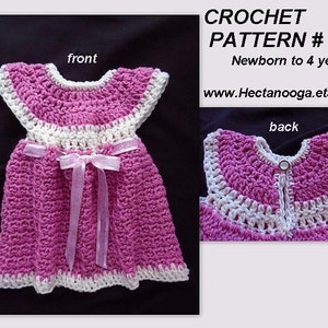 CROCHET DRESS PATTERN, Crochet Baby Dress, Pinafore or Sundress ...