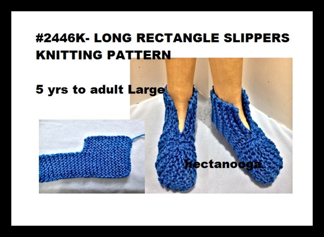 Knitted slippers from a rectangle sales