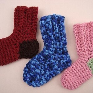 Easy Toddler children stockings, socks, CROCHET PATTERNs, Newborn to age 7, ok to sell your socks, 136 image 4