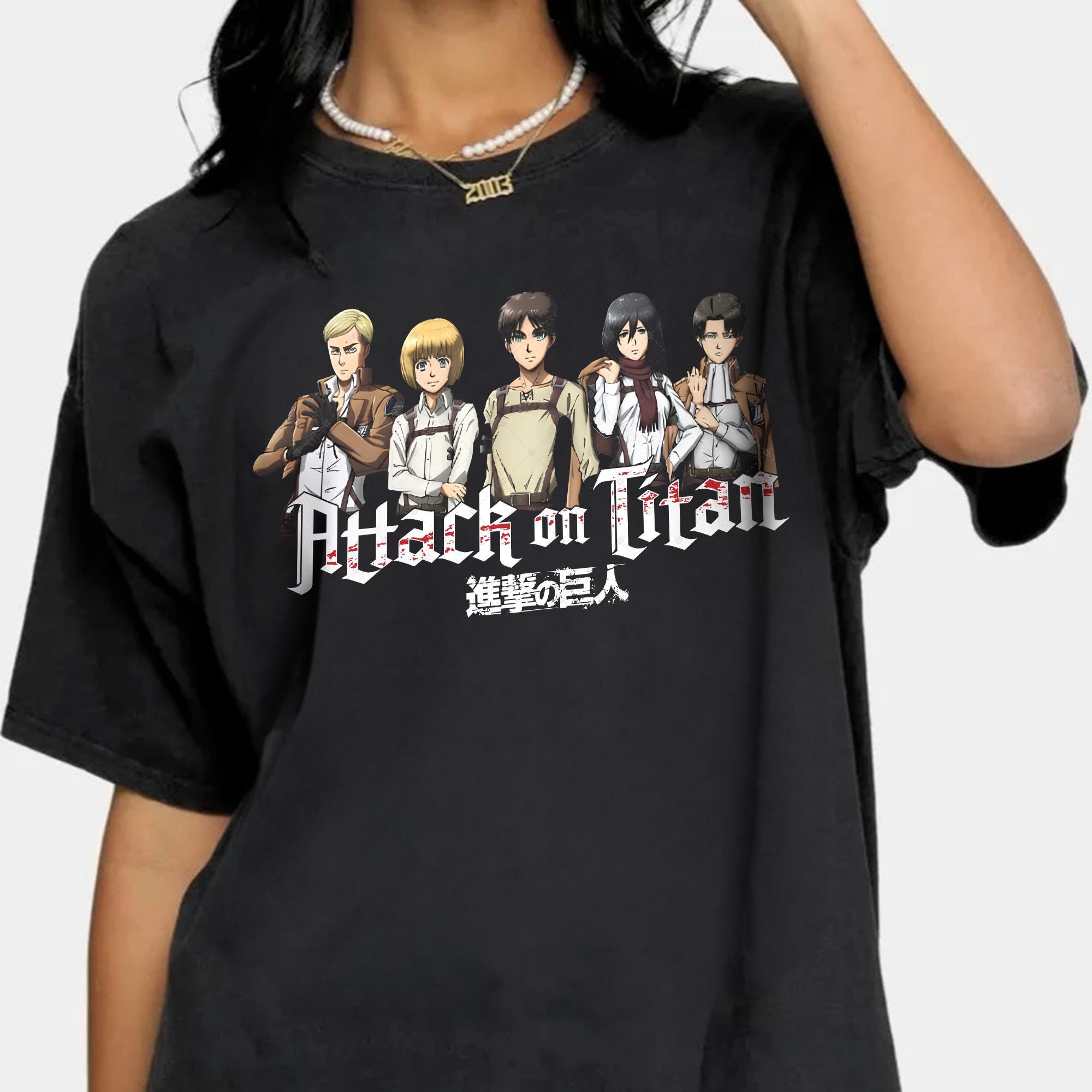 進撃の巨人ファッションTシャツ、エレン・イェーガーユニセックス 