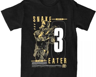 Funny Metal Gear Solid T-Shirt Men Cotton, Bootleg Classic T-Shirt, Retro Vintage Apparel, Clothing Fashion Unisex, Round Neck Summer Tops