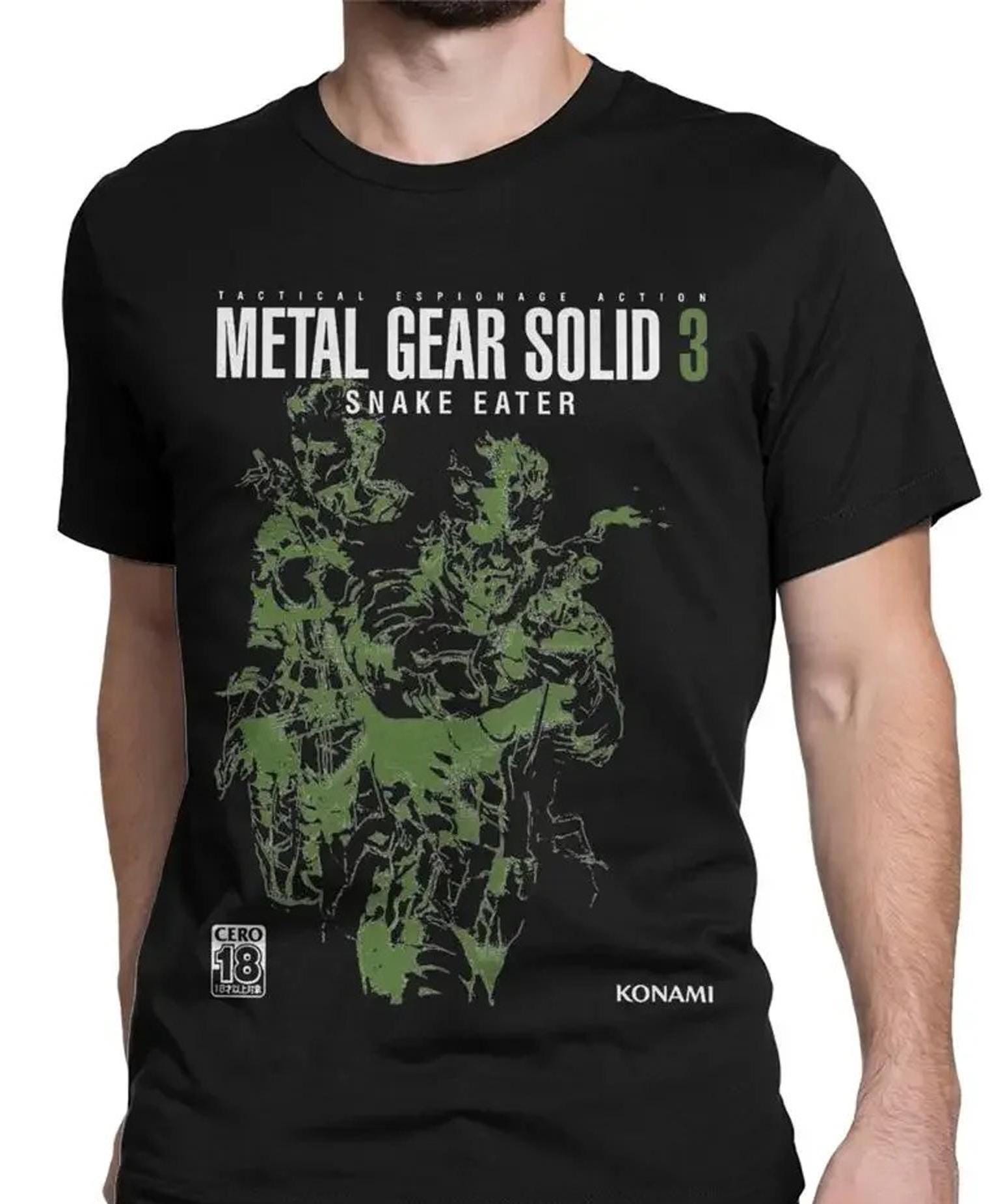 Unisex T-shirt Metal Gear Solid 3 Snake Awesome Pure Cotton, Metal 