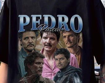 Schauspieler Porto Pascal T-Shirt Retro 90er Jahre, Porto Pascal Tribute Berühmtheit Shirt, Narco Petro Pascal Fans Geschenk, Petro Pascal Retro 90er Jahre Sweatshirt