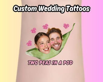 Wedding Temporary Tattoos,Custom Temporary Tattoos,Groom and Bride Tattoo,Personalized Wedding Favor, Engagement Party Favor,Hens Party,Wife