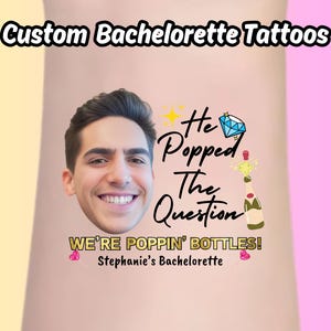 Bachelorette Party Favors,Bachelorette Tattoo,Bachelorette Party Favor, Groom&#39;s Face Tattoo,Bride Tattoo,Bride Gift,Funny Gift, Hens party