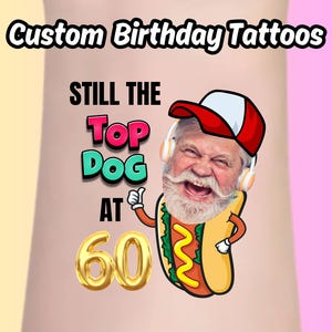 Personalized Face Tattoos for Birthdays | Creative Party Favors | Custom Temporary Tattoos for Unforgettable Celebrations | Gift for her