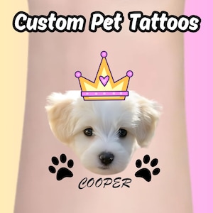 Custom Pet Birthday Tattoos | Birthday & Party Favors for Dogs and Cats | Personalized Pet Face Tattoos | Pet-Themed Party Supplies