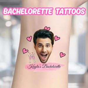 Bachelorette tattoos, Bachelorette party favors, Groom face tattoos, Hens party, Custom temporary tattoo, funny party favors, Bridal shower