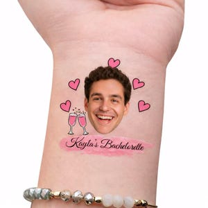 Custom Groom Face Temporary Tattoos, Bachelorette Party Favors