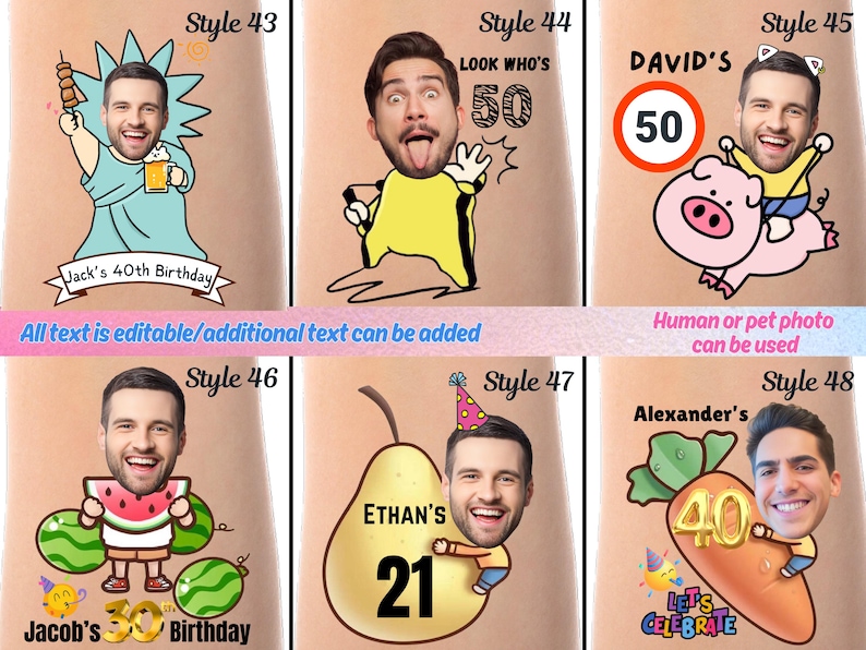 Peut inclure: Dix mod&egrave;les diff&eacute;rents de props de photomaton &agrave; &eacute;change de visage personnalis&eacute;s. Chaque mod&egrave;le pr&eacute;sente un personnage de dessin anim&eacute; avec un espace pour ins&eacute;rer une photo. Les mod&egrave;les incluent la Statue de la Libert&eacute;, un cochon, une poire, une past&egrave;que et une carotte. Le texte sur les mod&egrave;les est modifiable et peut &ecirc;tre personnalis&eacute;.