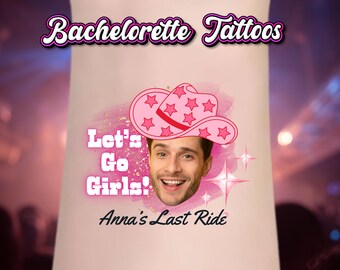 Bachelorette Party Tattoos, Custom Temporary Tattoos, Hens Party, Groom Face Tattoo, Personalized Party Favor, party favours, temp tattoo