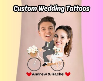 Custom Wedding tattoo,Bachelorette Party Tattoo,Custom Tattoo,Groom Face Tattoo,Hens Party Tattoo,Temporary Tattoo,Wedding Favor,Party favor