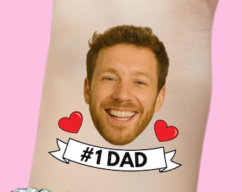 Custom Dad Face Temporary Tattoo – Funny Father’s Day Gift