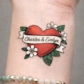 Custom Heart Tattoos with Couples Names, Memorable Wedding Favors product logo