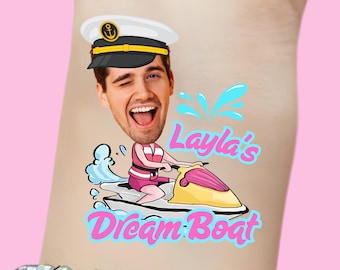 Bateau de rêve de la mariée, tatouages EVJF, cadeaux d'enterrement de vie de jeune fille ou jeune garçon, EVJF, décoration de shower de bébé sur le thème nautique