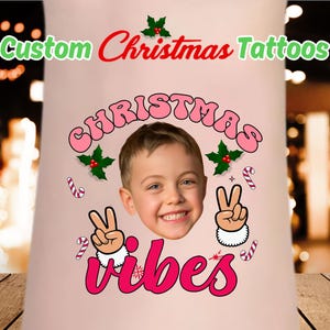 2024 Christmas face tattoos, Festive Temporary Tattoos for Holiday Parties, Perfect Stocking Stuffers for Kids & Adults, Christmas decor