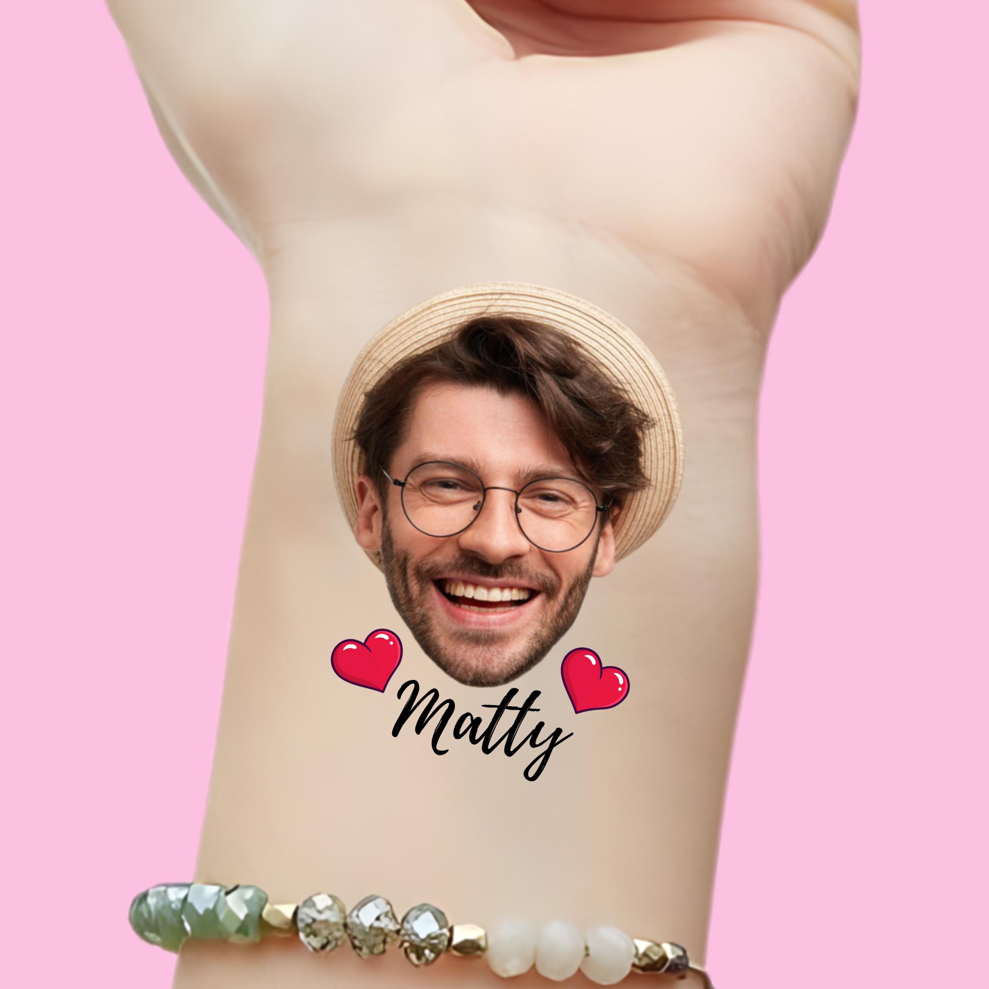 Benutzerdefinierte Junggesellinnenabschied temporäre Tattoos - personalisierte Braut & Bräutigam Gesichtstattoo, Hen Party Favors, Hochzeitsgeschenke, individuelles Partydekor