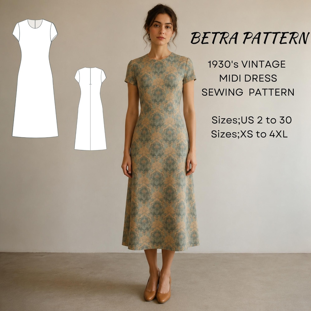 vintage a line dress pattern Simplicity 5968 A Line Dress with Collar V Neck Misses Size 12 Vintage  Pattern