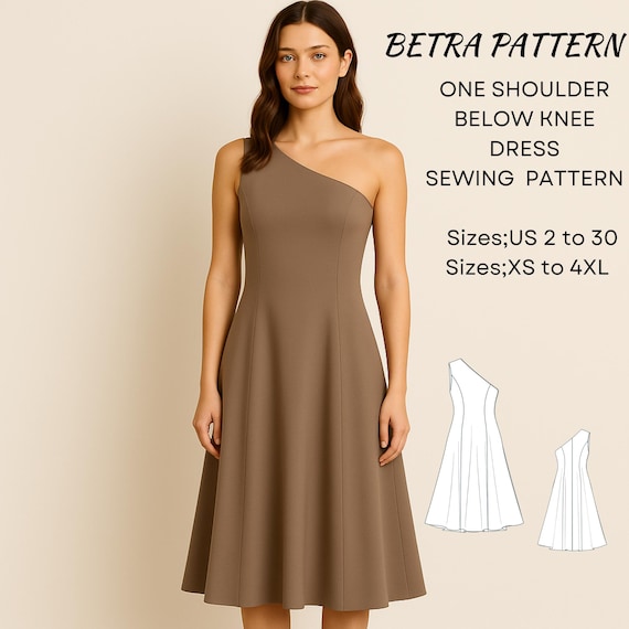 strapless open back dress Simple One-Shoulder Tea-Length Party Dress