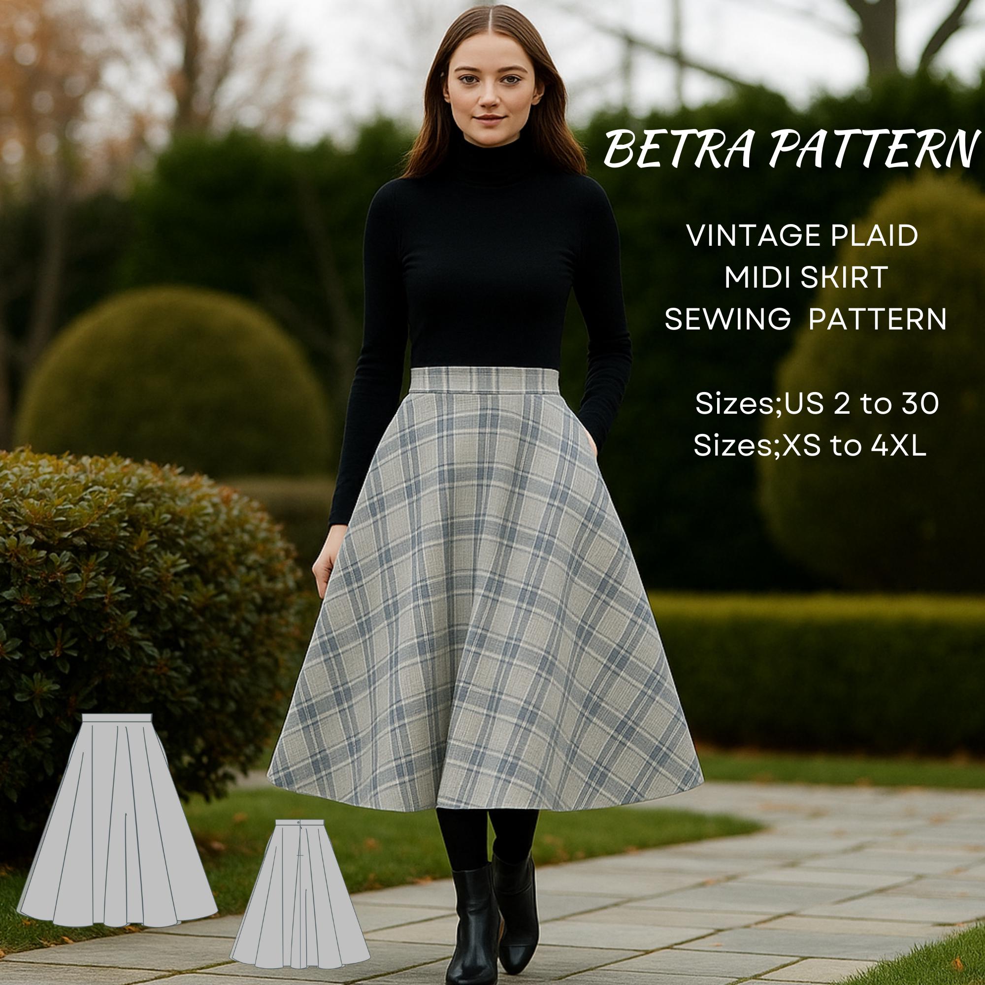 Buffalo Plaid Plus Size Plaid Skirt 30 Plaid Maxi Skirt