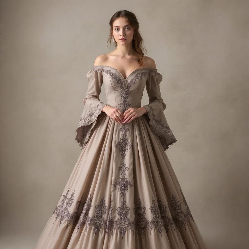 Renaissance Victorian Dress Sewing Pattern,medieval Dress,cosplay Dress