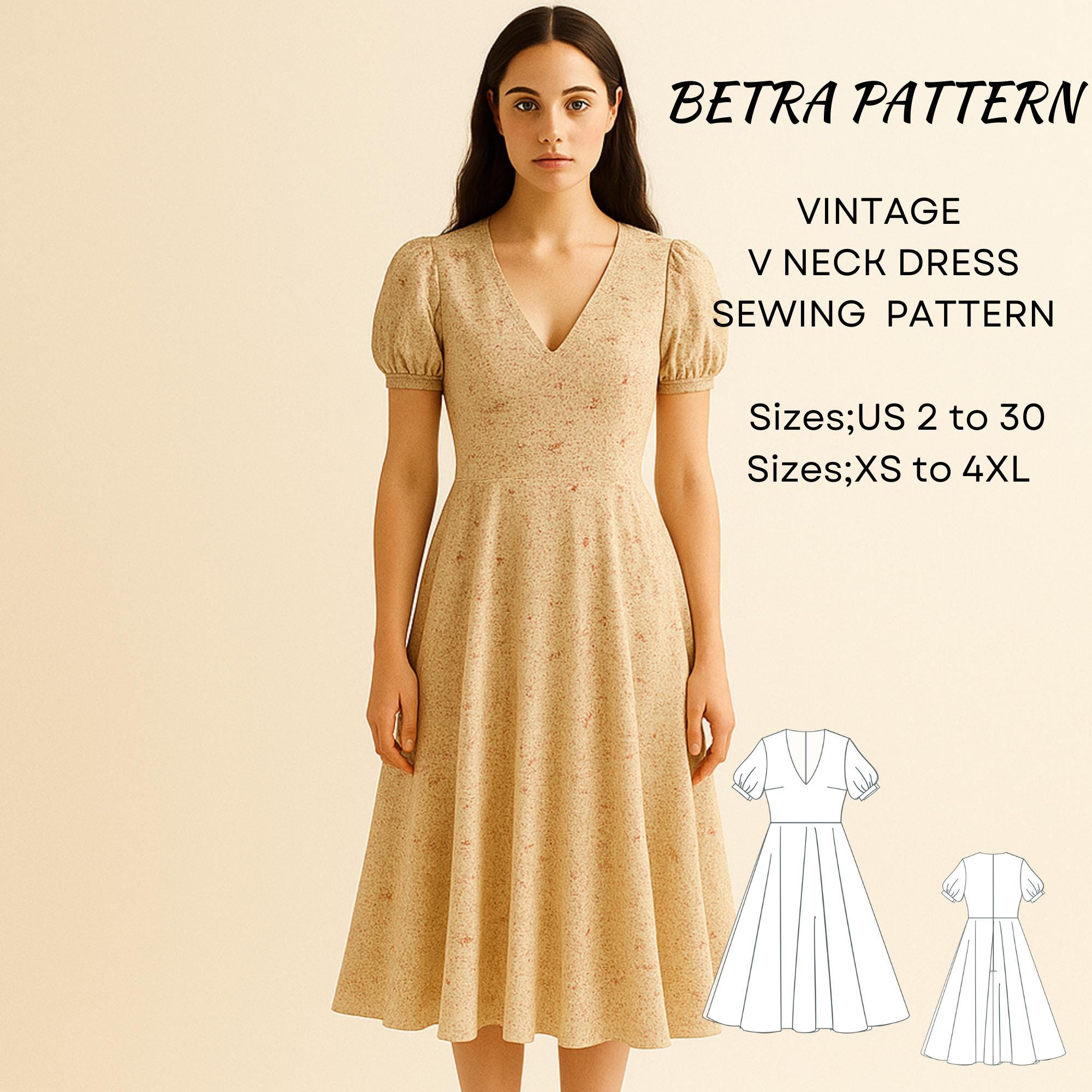 Dresses V Neck Knee Length - Etsy Dresses V Neck Knee Length - Etsy