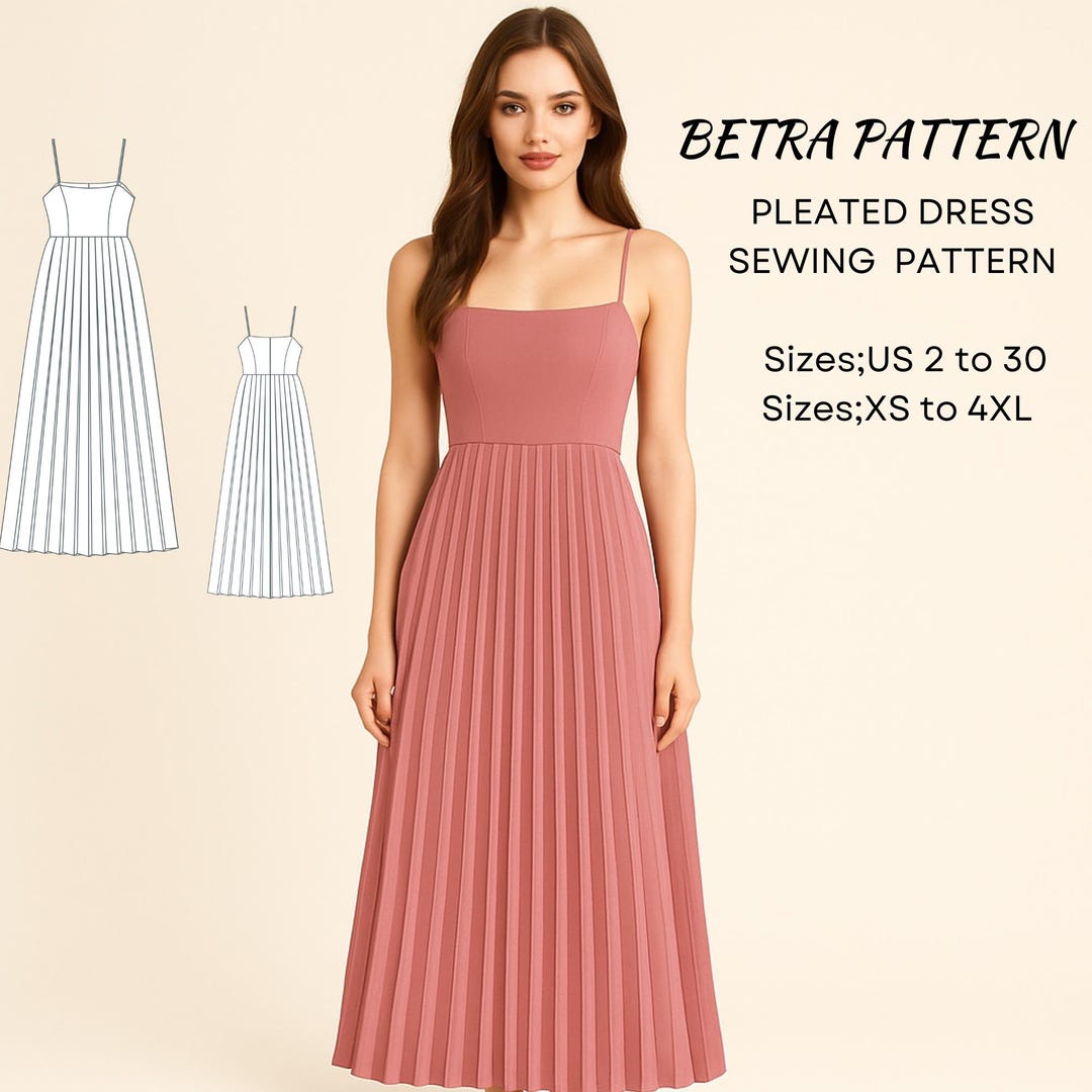 pleated dress sewing pattern Pyrite Pleated Dress Free Sewing Pattern