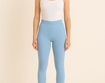 High Waisted Leggings Sewing Pattern PDF: Gathered Waist Activewear (US Sizes 2-30) (Digital Download