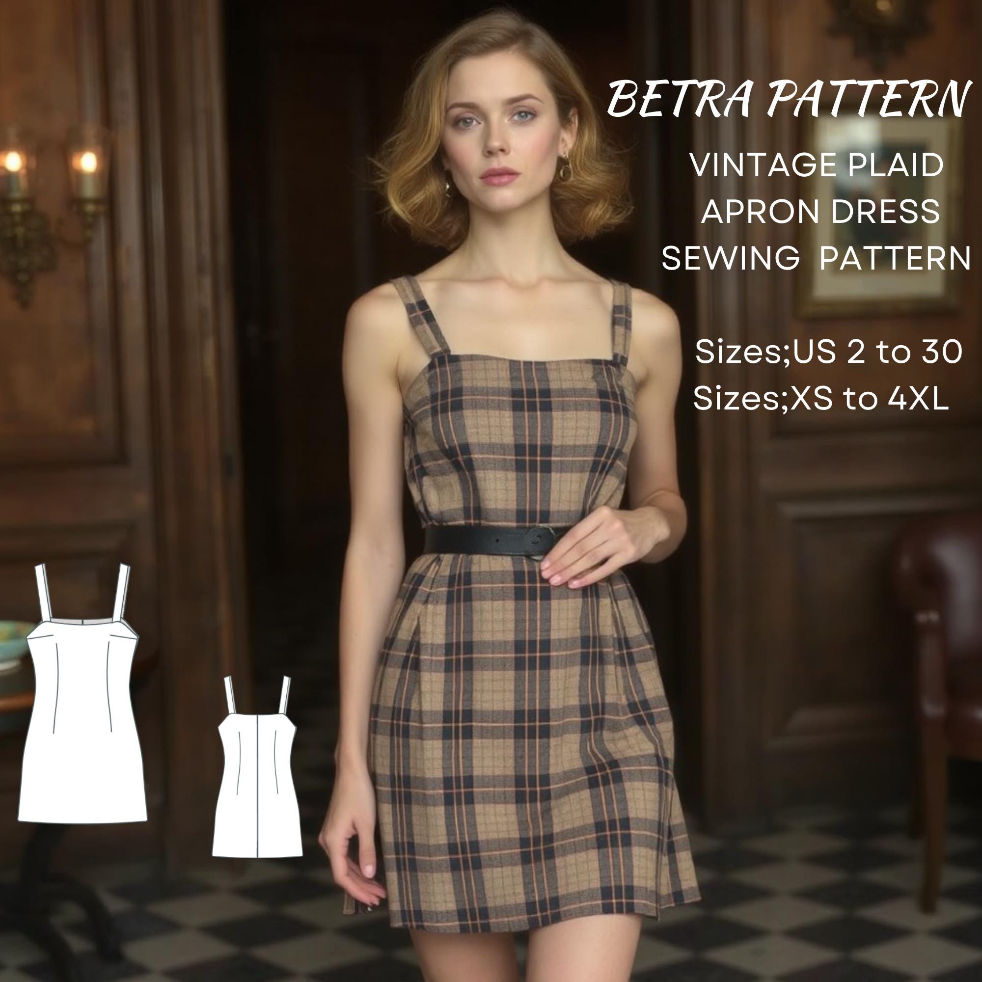 Plaid Overall Dress - Etsy Plaid Overall Dress - Etsy