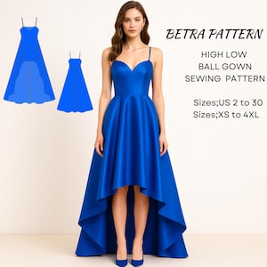 High-Low Fairy Dress Sewing Pattern: US Size 2-30 (PDF Pattern)