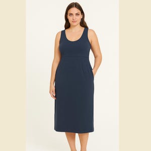 Plus Size Midi Dress Sewing Pattern,Tank Top Dress,Casual Dress,Summer Dress,Midi Dress,Sleeveless Dress,A0,A4-US Letter,US;2 to 30,XS-4XL