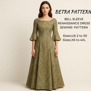 Renaissance Cosplay Dress Sewing Pattern: Medieval, Elvish, Fairy (PDF Pattern)