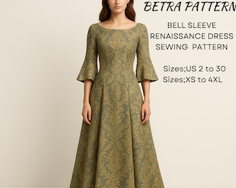 Renaissance Cosplay Dress Sewing Pattern: Medieval, Elvish, Fairy (PDF Pattern)