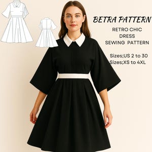 Naaipatroon retro-chique jurk met klokmouwen (pdf)