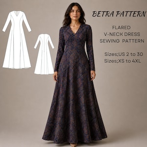 patterns for long dresses with sleeves 34 Maxi Dress Sewing Patterns (8 FREE!)