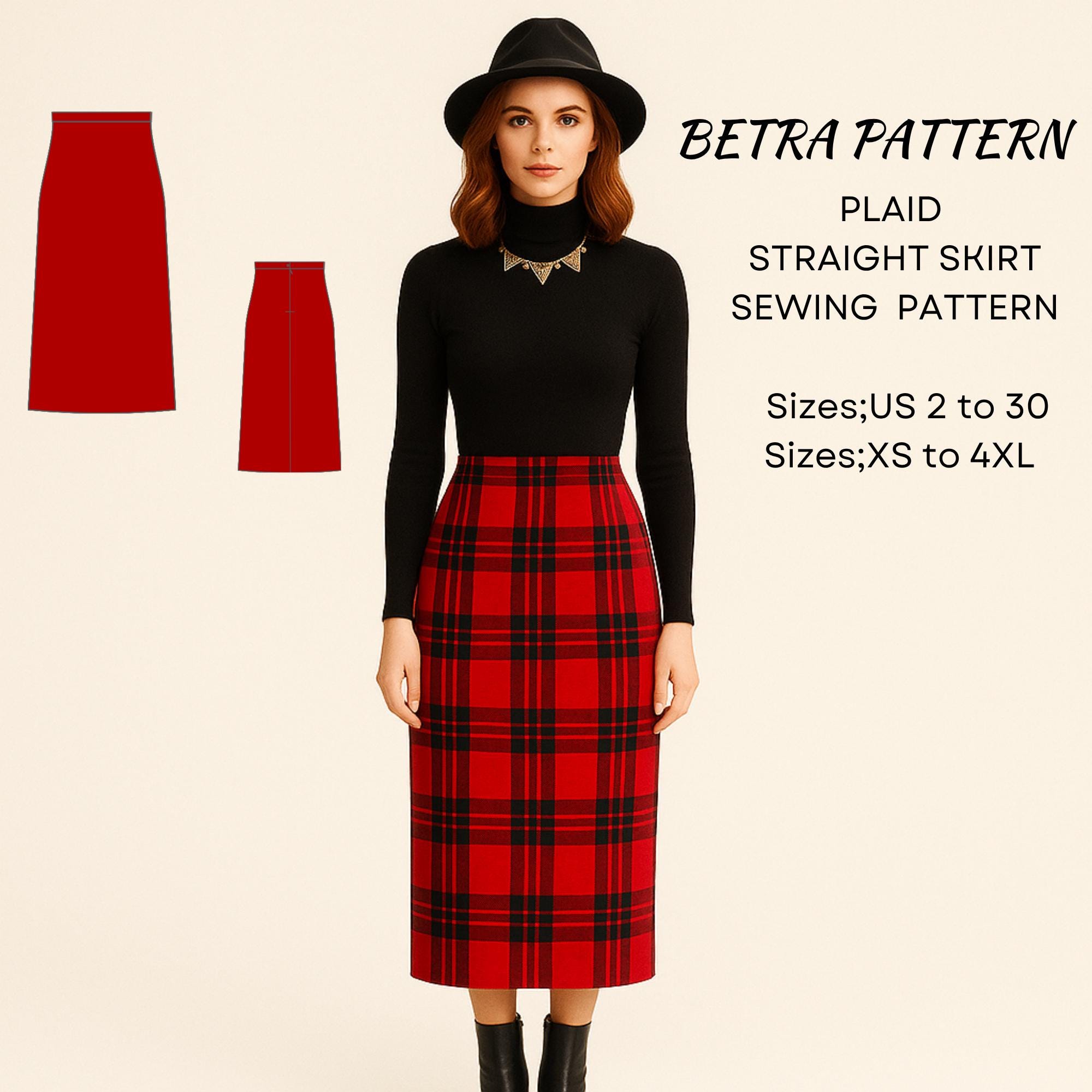 Skirt Sewing Buffalo Plaid Midi Skirt Skirt Plaid Fabric