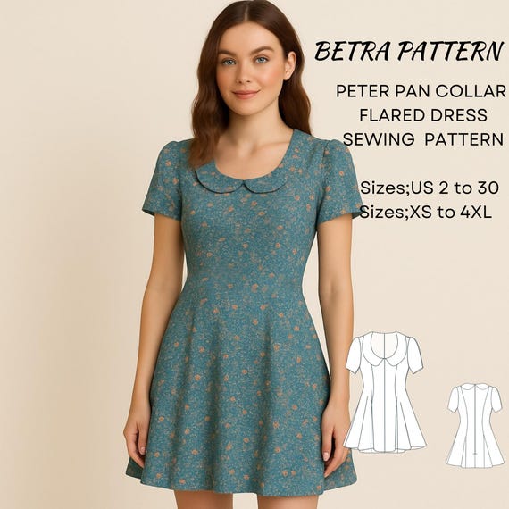 collar flare dress London Times Plus Size Foldover-Neck Fit & Flare Dress - Navy