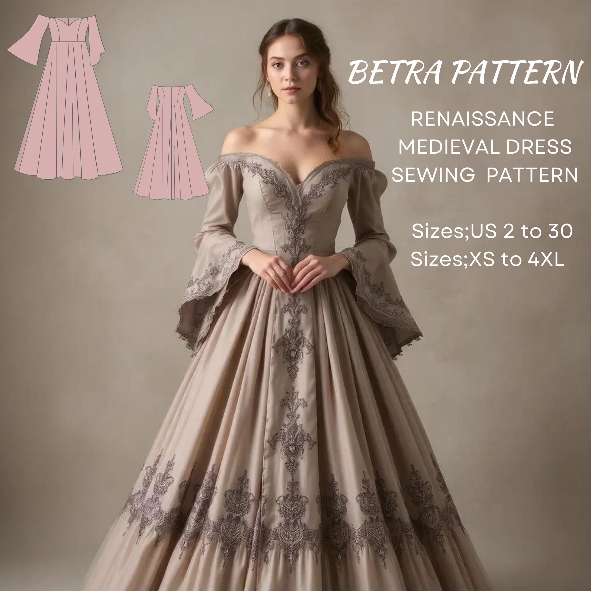 Robe Médiévale Gothique Victorienne - Style Princesse, Encolure Carrée, Dentelle, Pour Bal Ou Cosplay