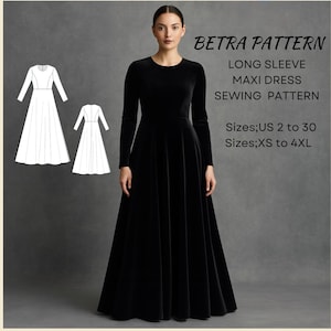 long sleeve swing dress pattern Rainbow Swing Dress Pattern