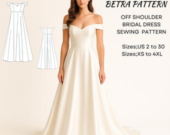 off the shoulder wedding dress sewing patterns off the shoulder wedding dress sewing patterns Floral Pattern Long Wedding Dress Off The Shoulder With Sleeves TANYA BRIDAL