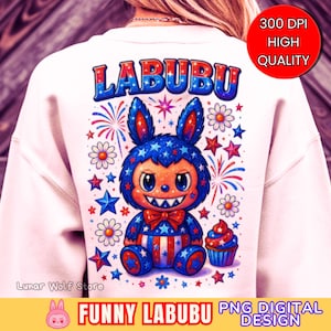 Cartoon Character Png, Labubu Png, USA png, America png, 4th of July Png, kawaii png, labubu tshirt png, funny cartoon png, trending png