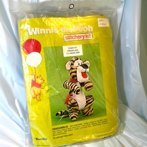 NEW SEALED Vintage Sears BUCILLA~ Winnie The Pooh Tigger Plush Toy Stitchery Kit
