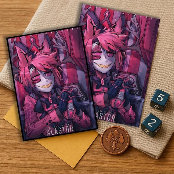 Hazbin Hotel Matte Card Sleeves | MTG/TCG, Alastor Design - Etsy Hazbin Hotel Matte Card Sleeves | MTG/TCG, Alastor Design - Etsy