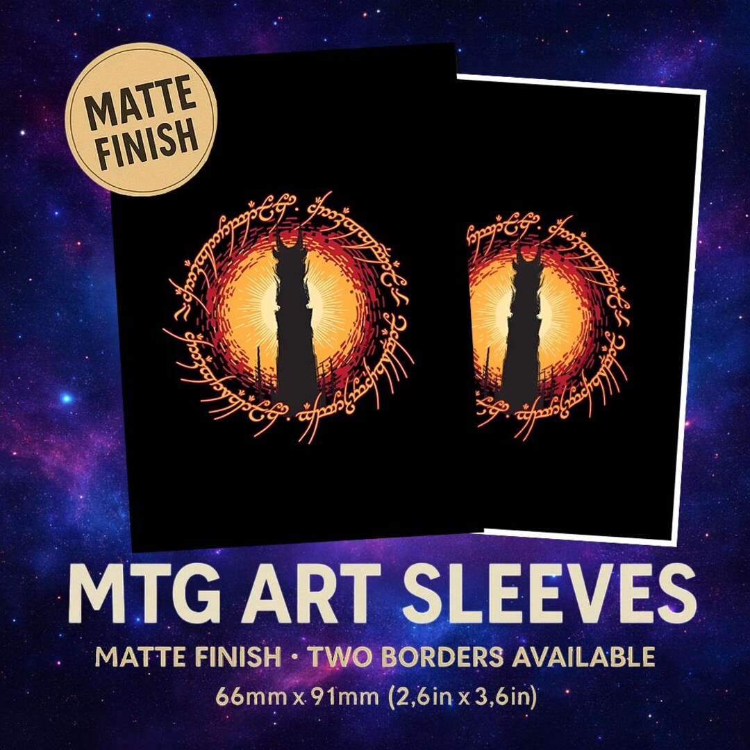 eye of sauron card sleeves Eye of Sauron Card Sleeves: Matte Lord of the Rings TCG - 40/60/100 Pack