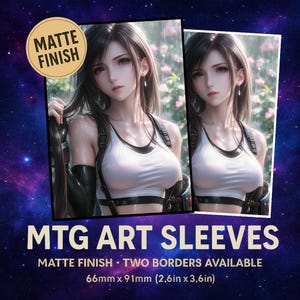 Tifa Final Fantasy Card Sleeves | Matte MTG Anime Sleeves