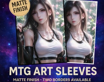 Tifa card sleeve | Final Fantasy card sleeve | MTG card sleeve | Anime card sleeve mtg , MTG x Final Fantasy