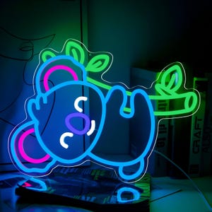 Cute Koala Bear Led Neon Sign | Animal Neon Sign | Neon Light Sign | Custom Neon Sign | Kids Room Decor | Acrylic Neon Sign