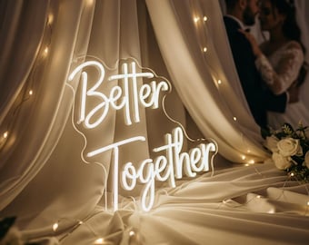 Custom Wedding Neon Sign for Backdrop Decor | Personalized LED Neon Sign | Wedding Wall Light