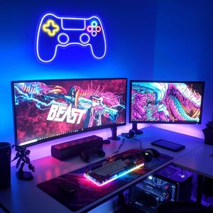 Game Controller Neon Sign | Gaming Neon Sign | Gaming Room Decor | Neon Light Sign | Led Neon Sign | Custom Neon Sign
